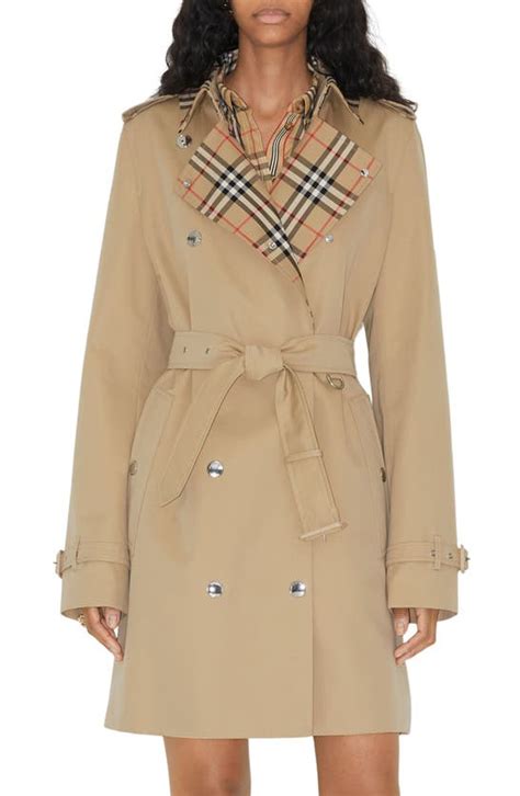 burberry montrose|Burberry check cotton trench coat.